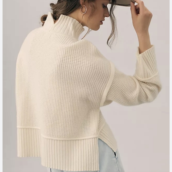 Pilcro Cashmere Cocoabella Mock Neck Sweater Sz.XS - Picture 3 of 9